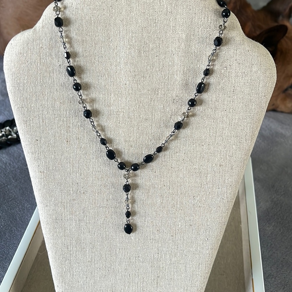 Black Beaded Necklace